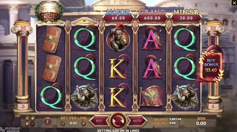 Ancient Rome Deluxe AI - gameplay avec ligne gagnante